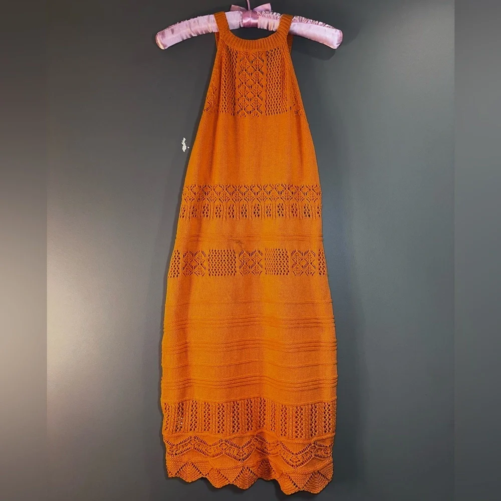 Jolie Vibrant Orange Midi Dress - Picture 5 of 8